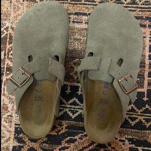 Birkenstock Boston Suede Clogs